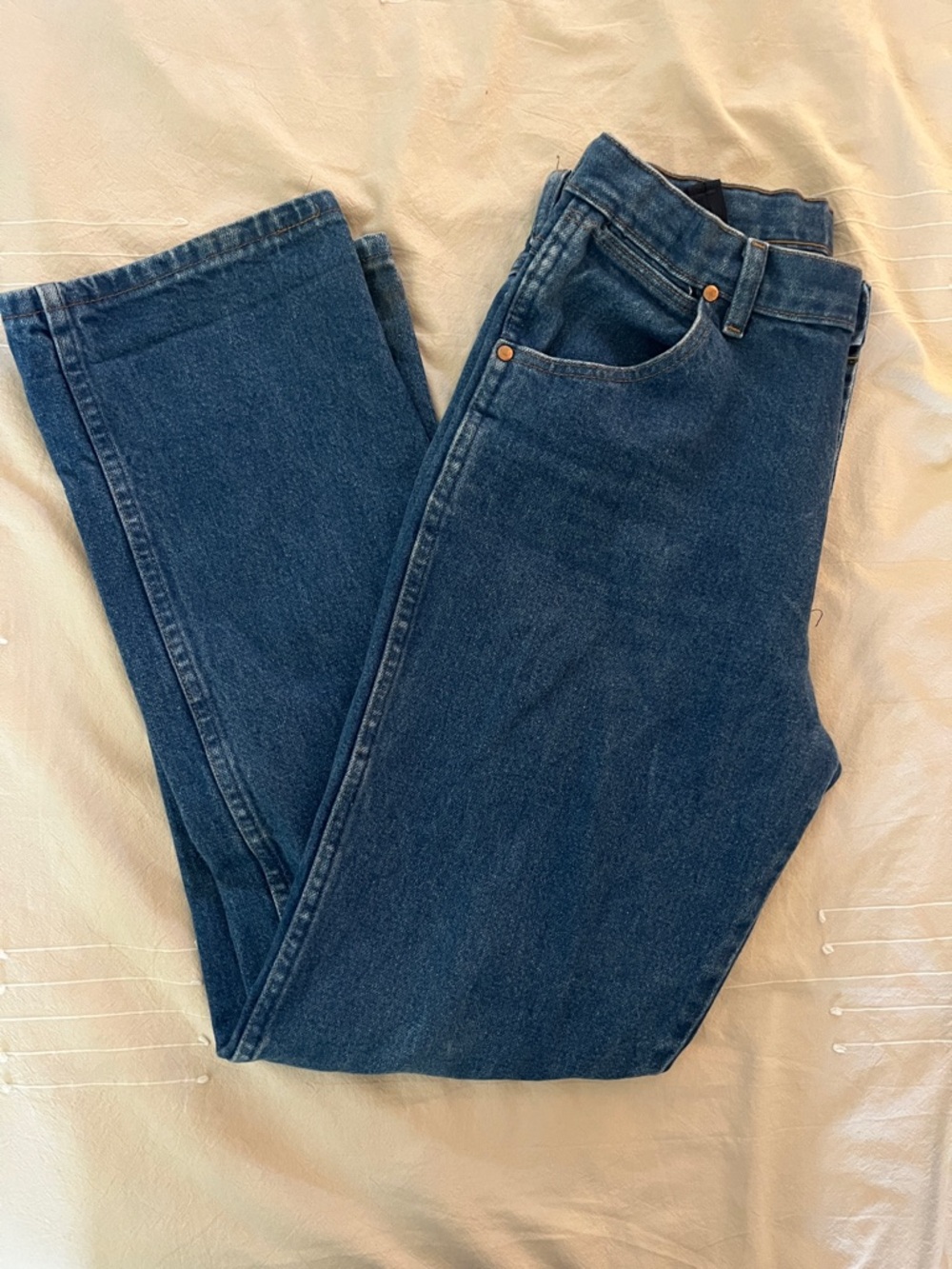 Wrangler Adjustable Waist High-Rise Straight Leg Jeans